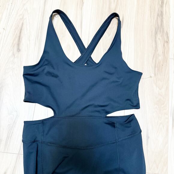 INTIMATELY FREE PEOPLE | Black "Back it Up" Onesie Jumpsuit Cross Back | Size XL - Picture 4 of 9